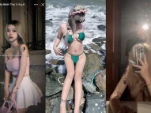 Minh Thư quay phim mà em cũng lấy máy ra quay lại