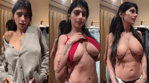 Mia Khalifa thử các outfit khác nhau trong phòng thay đồ